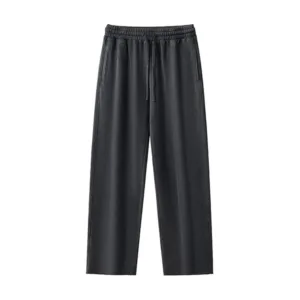 French Terry 100% Cotton Raw Hem American Casual Pants  #K7318