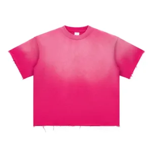 Washed Spray-Painted Monkey Dopamine Short-Sleeve T-Shirt  #DX8807