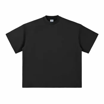 Heavyweight Pure Cotton Mock Neck Short-Sleeve T-Shirt in FOG Earth Tone Series  #DX8809