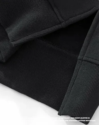 Side-Slit Layered Fleece-Lined Thickened Crewneck Sweatshirt #Y6302