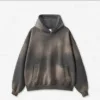 Washed Spray-Painted Monkey Thick Fleece Hoodie  #M8308