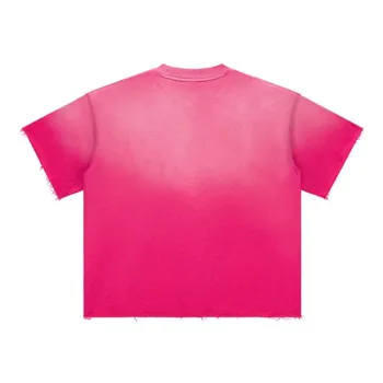 Washed Spray-Painted Monkey Dopamine Short-Sleeve T-Shirt  #DX8807