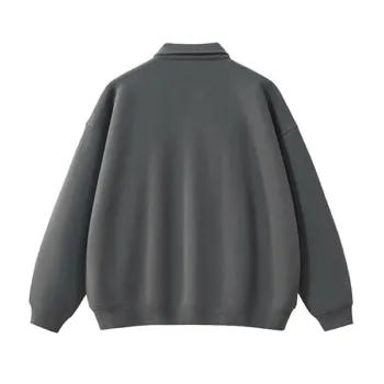 Clean Fit Collegiate Style Heavyweight Collared Polo Sweatshirt  # Y6303