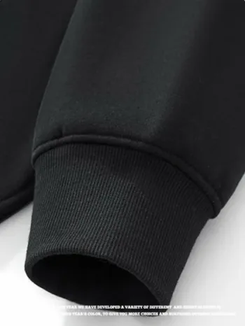 Side-Slit Layered Fleece-Lined Thickened Crewneck Sweatshirt #Y6302