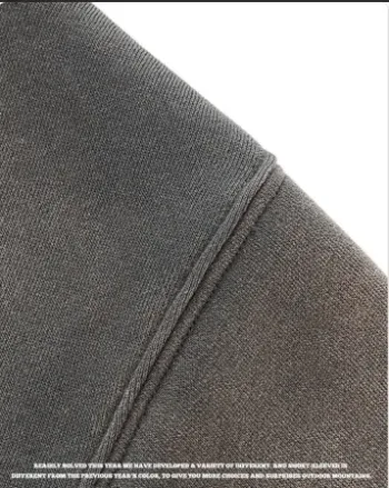 Washed Spray-Painted Monkey Thick Fleece Hoodie  #M8308