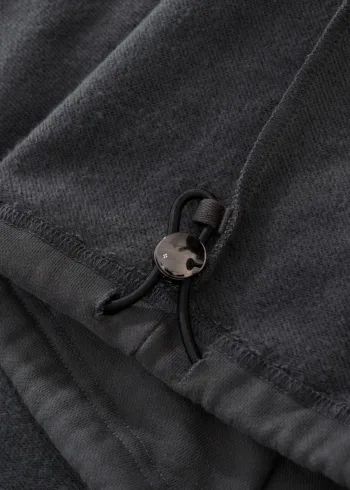 Boxy Short Wide Moiré Twill Hoodie with Adjustable Drawstring Hem, American-Style FOG Men’s Sweatshirt  #M8321