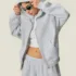 American Retro Fleece-Lined Thickened Hasson Stitch Hooded Sweatshirt Jacket #L915