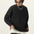 Side-Slit Layered Fleece-Lined Thickened Crewneck Sweatshirt #Y6302