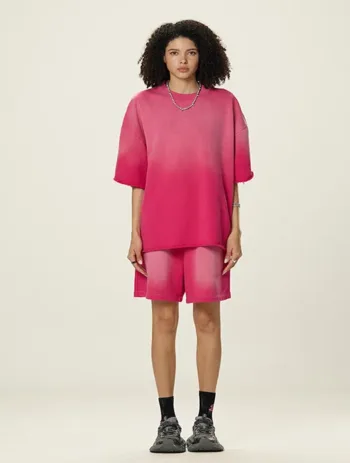 Washed Spray-Painted Monkey Dopamine Short-Sleeve T-Shirt  #DX8807
