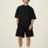 Heavyweight Pure Cotton Mock Neck Short-Sleeve T-Shirt in FOG Earth Tone Series  #DX8809