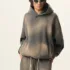 Washed Spray-Painted Monkey Thick Fleece Hoodie  #M8308