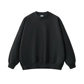 Side-Slit Layered Fleece-Lined Thickened Crewneck Sweatshirt #Y6302