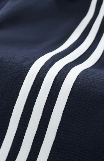 Color-Block Collegiate Style Striped and Solid Stand Collar Sweatshirt  #Y6308