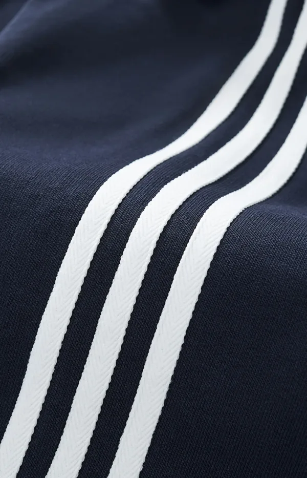 Color-Block Collegiate Style Striped and Solid Stand Collar Sweatshirt  #Y6308