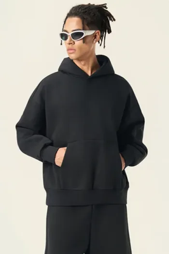 Fleece Hoodie, Heavyweight 500G Lightweight Brushed Fleece, Men’s American-Style Sweatshirt  #M8319