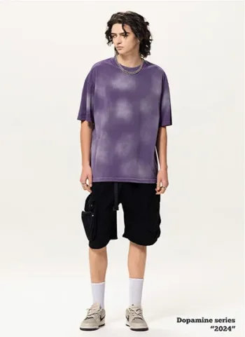 Monkey Wash / Spray Washed 100% Cotton Short-Sleeve T-Shirt  #SS302