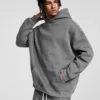 C-HL23807 Fleece-Lined Thickened Loose-Fit Hooded Sweatshirt
