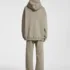 C-HL23805 Fleece-Lined Thickened Loose-Fit Zip-Up Hooded Sweatshirt