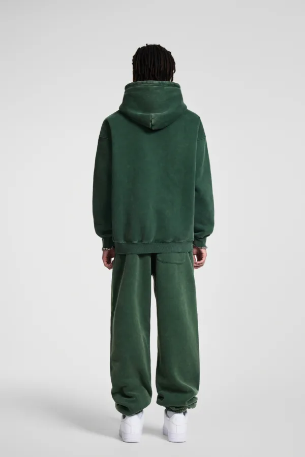 C-23842 + C-23843 Batik Wash Vintage Distressed Fleece Hoodie Two-Piece Set