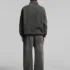 C-265 Fleece Lined Monkey Wash Half-Zip Stand-Up Collar Sweatshirt