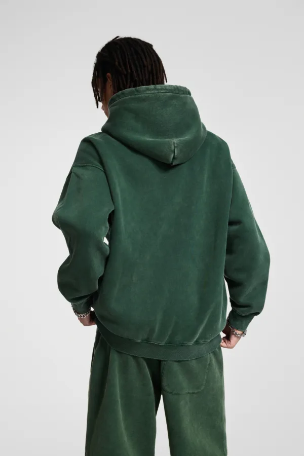 06e8633f C-HL23842 Tie-Dye Washed Distressed Fleece-Lined Hooded SweatshirtC-