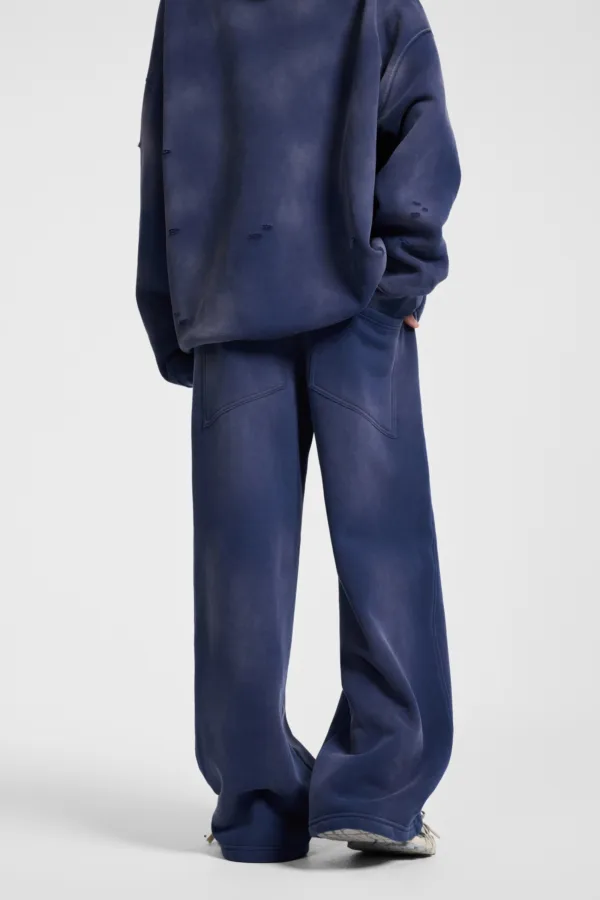 C-1236 Distressed Ripped Washed Baggy Sweatpants