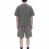 12131c10 C-S26009 + S26008 Retro Striped Washed Co-ord Set