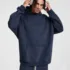 C-HL23807 Fleece-Lined Thickened Loose-Fit Hooded Sweatshirt
