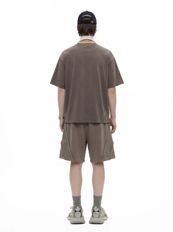 C-S26009 Sporty Striped Washed Vintage T-Shirt