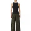 C-S26014 Heavyweight Camouflage Patchwork Drawstring Wide-Leg Pants