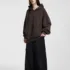 C-1255 Distressed Rivet Patchwork Pocket Hoodie