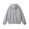 C-1255 Distressed Rivet Patchwork Pocket Hoodie