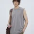 C-HL2424 Distressed Batik Raw Edge Tank Top 230GSM