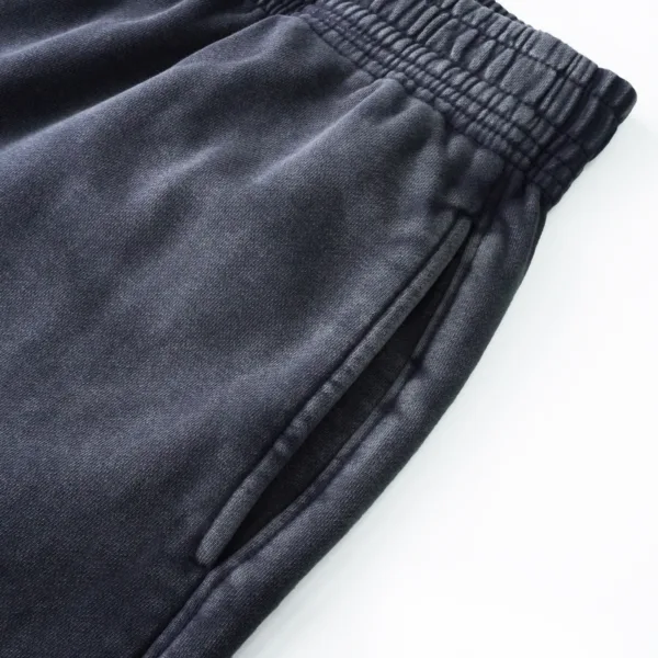 C-K1162 Heavyweight Washed Distressed Pure Cotton Loose Barrel Pants