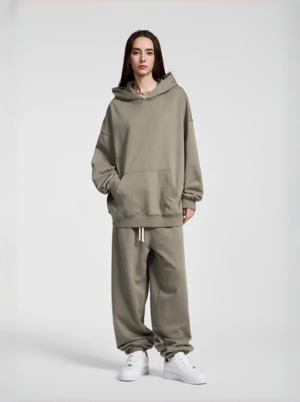 2306d6b5_副本 C-23839 + C-23840 Heavyweight French Terry Hoodie Two-Piece Set