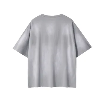 C-HL6624 Spray Monkey Ripped & Distressed Frayed Edge Short Sleeve Tee 285GSM