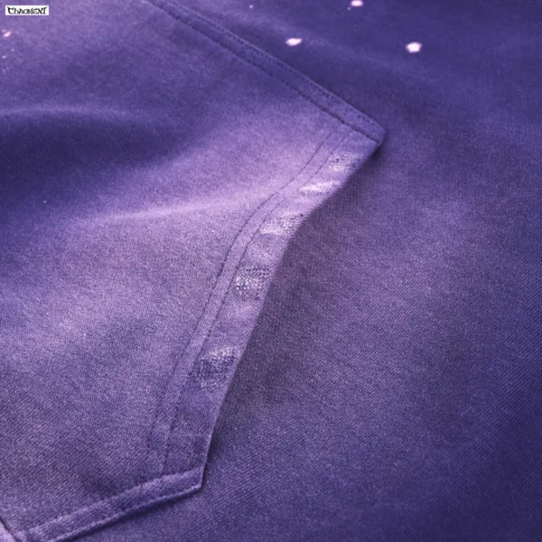 C-HL1223 Monkey Spray Faded Irregular Eroded Heavy Distressed Hoodie