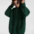 C-HL23805 Fleece-Lined Thickened Loose-Fit Zip-Up Hooded Sweatshirt