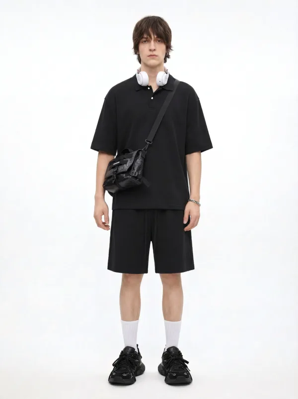 C-6605 + C-7601 Diamond Texture Waffle Fleece Hoodie Two-Piece Set