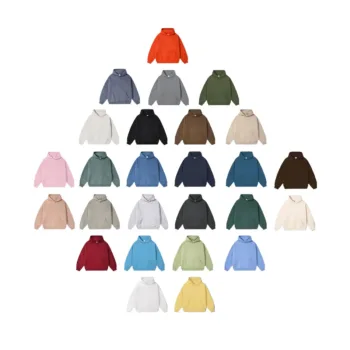 C-HL23807 Fleece-Lined Thickened Loose-Fit Hooded Sweatshirt