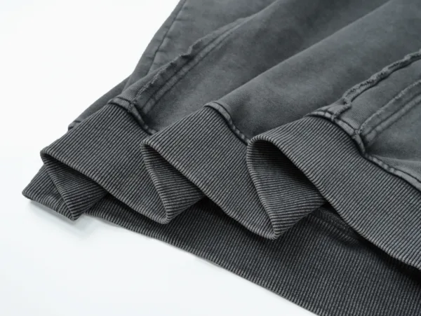 C-25277 High Street Patchwork Frayed Edge Distressed Hoodie