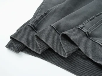 C-25277 High Street Patchwork Frayed Edge Distressed Hoodie