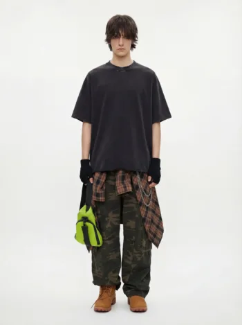 C-S26004 Distressed Raw Hem Washed Vintage 270GSM T-Shirt
