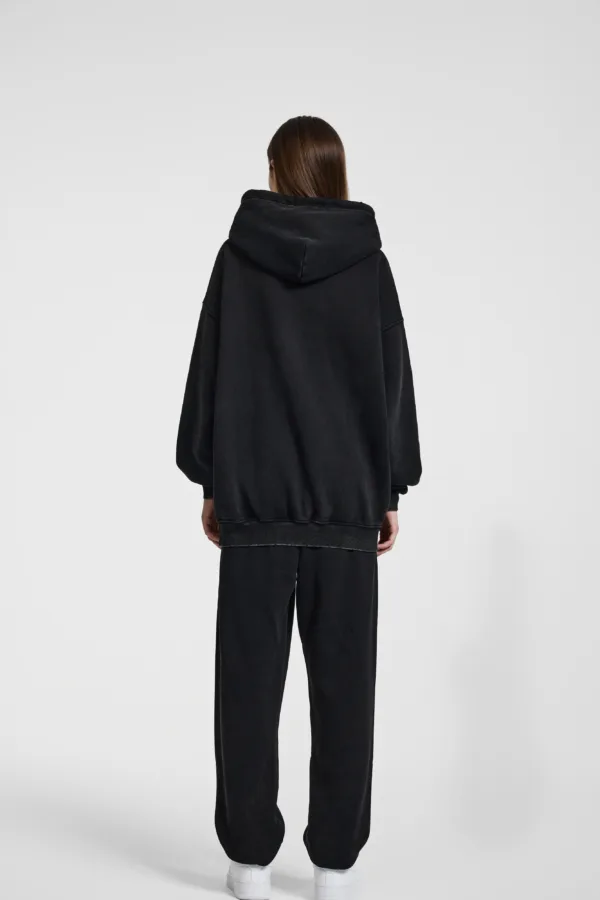 2f012868 C-HL23842 Tie-Dye Washed Distressed Fleece-Lined Hooded SweatshirtC-