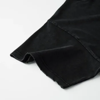 C-S26004 Distressed Raw Hem Washed Vintage 270GSM T-Shirt