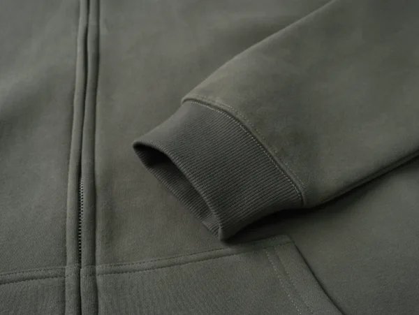 C-HL23805 Fleece-Lined Thickened Loose-Fit Zip-Up Hooded Sweatshirt