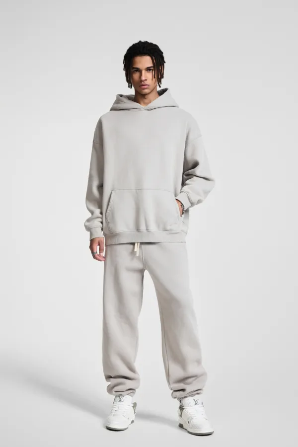 C-23842 + C-23843 Batik Wash Vintage Distressed Fleece Hoodie Two-Piece Set