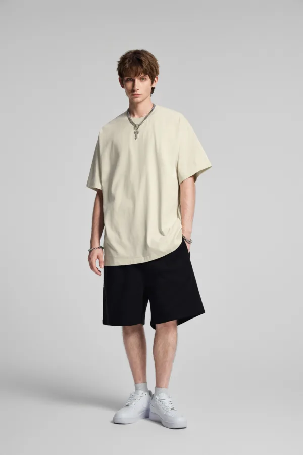 C-HL6612 Basic Short Sleeve T-Shirt in FOG Color
