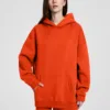 C-HL23807 Fleece-Lined Thickened Loose-Fit Hooded Sweatshirt