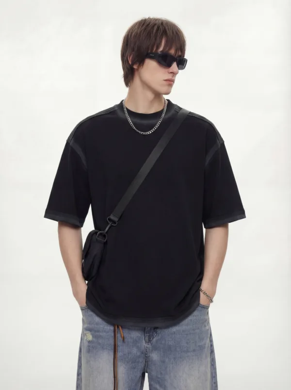 C-HL1234 Spray-Dyed Washed Distressed T-Shirt